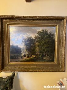 Arte: Cuadro del pintor Holandés De Bruine siglo XIX